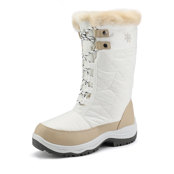 Fur Mid Calf Snow Boots Fur Lined Boots Dream Pairs